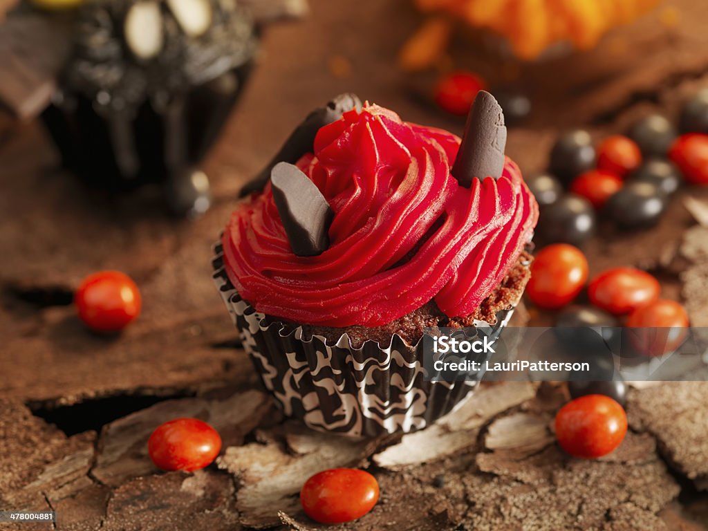 Spaß und Halloween-Cupcakes - Lizenzfrei Cupcake Stock-Foto
