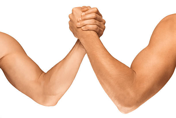 Arm Wrestling stock photo