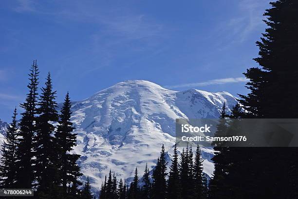 Mt Rainier Blues Stock Photo - Download Image Now - 2015, Cascade Range, Emmons Glacier