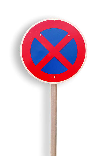 Road Sign - no parking isolated on white