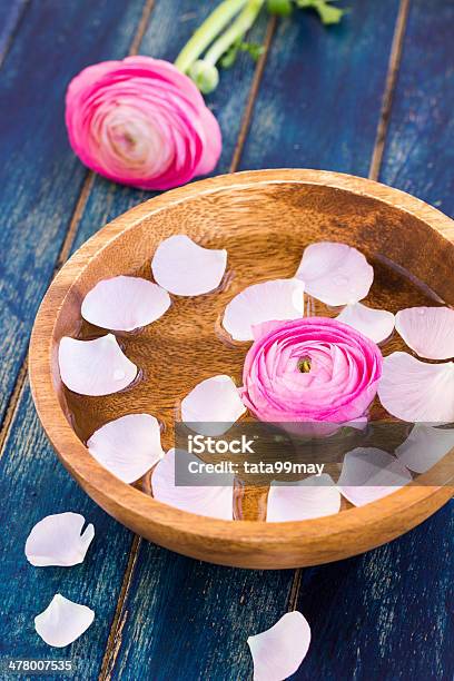 Wooden Cup With Petals For Hands Spa Stock Photo - Download Image Now - Adult, Aromatherapy, Beauty Treatment