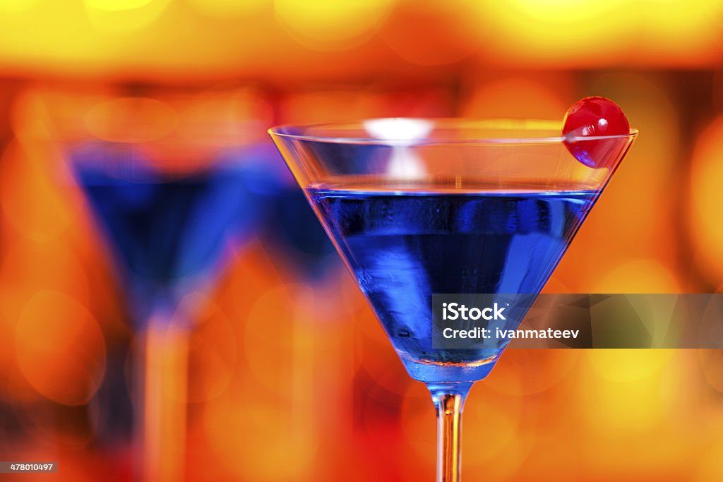 Collezione cocktail-Martini blu - Foto stock royalty-free di Alchol