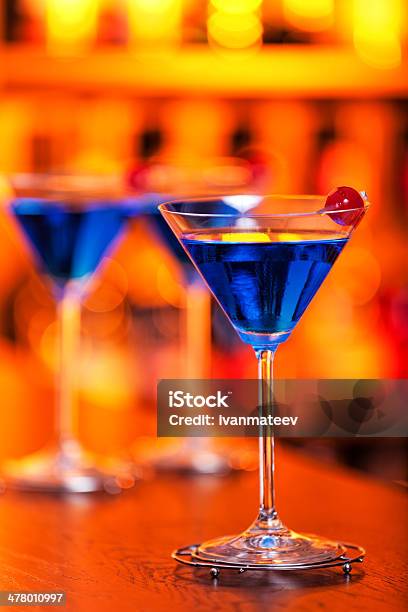 Foto de Coleção De Coquetéisblue Martini e mais fotos de stock de Azul - Azul, Bar, Bebida