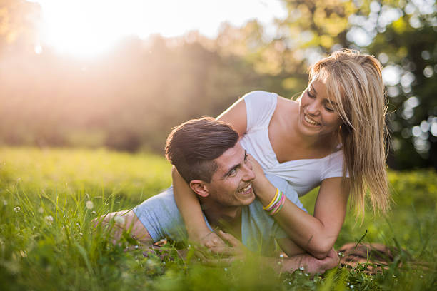 istock Happy couple spending their time together at the park. 478011318