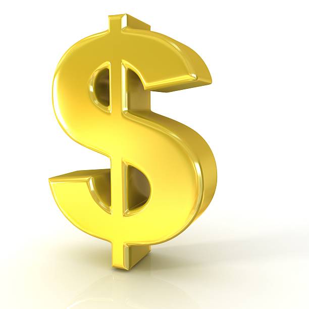 istock Dollar 3d golden sign isolated on white background 478011366