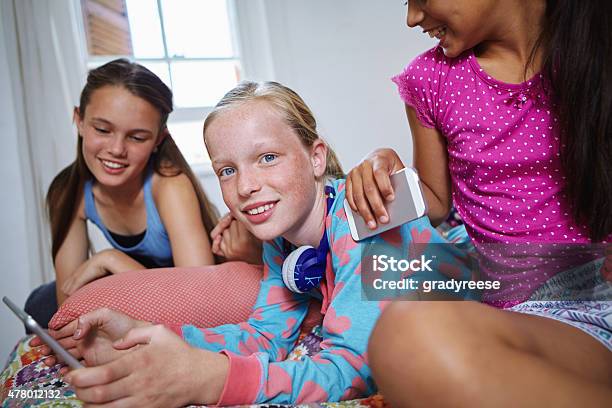 I Love Our Group Of Friends Stock Photo - Download Image Now - Bed - Furniture, Bedroom, Bonding