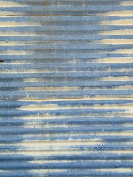 istock Ribbed metal wall with paint 478013867