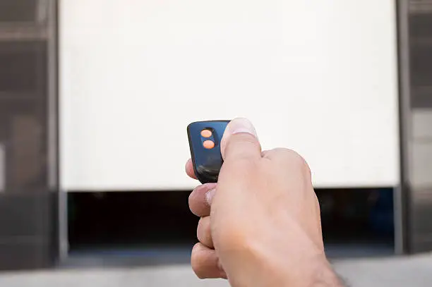 Photo of remote control with the door open