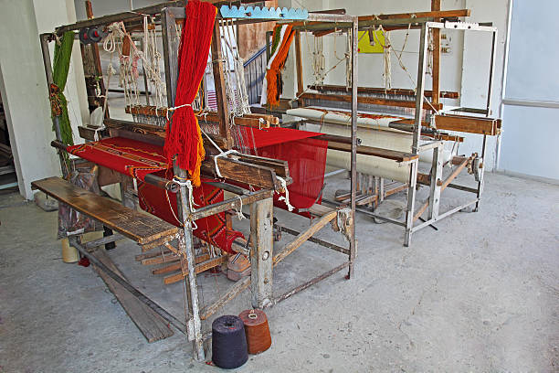istock Old Age Weaving Hand Loom Machine from India 478015642