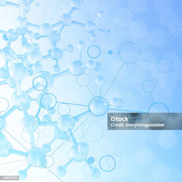 Abstract Molecules Medical Background Stock Photo - Download Image Now - Abstract, Backgrounds, Bacterium