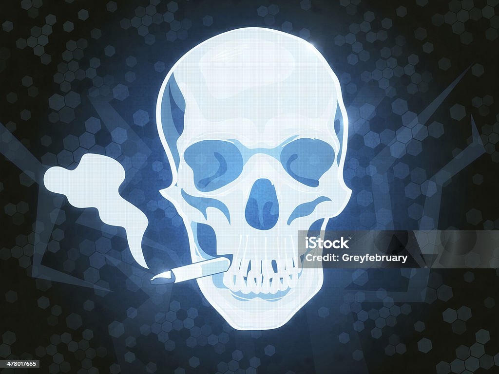 Знак Место курения Skull - Стоковые фото ПСА роялти-фри