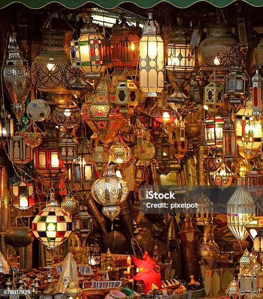 Arabian Lights Stock Photo - Download Image Now - Marrakesh, Lighting Equipment, Market - Retail Space