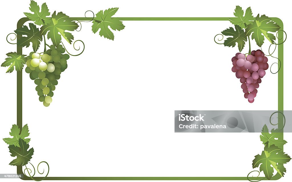 Cadre avec raisins mûrs illustration - clipart vectoriel de Adulte d'âge mûr libre de droits