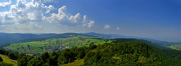 View over high black forest stock photo