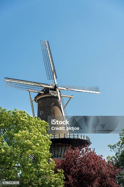 Valk Windmill Leiden Stock Photo - Download Image Now - 2015, Antiquities, Architecture