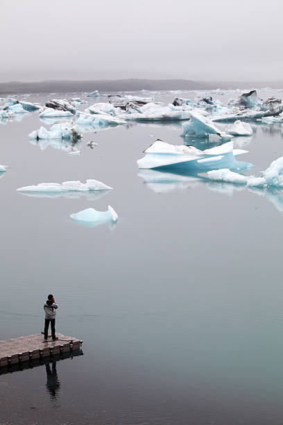 istock Icelake Jokulsarlon Iceland with man 478023225
