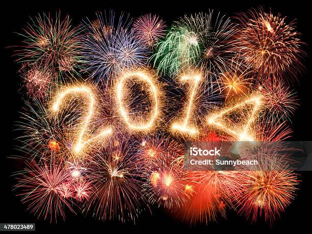 Nuovo Anno 2014 - Fotografie stock e altre immagini di 2014 - 2014, Accendere (col fuoco), Bruciare