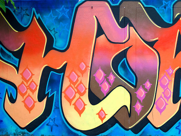 Hot tono Graffiti - foto de stock