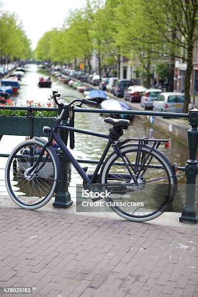 Canal And Bike In Amsterdam Stock Photo - Download Image Now - Amsterdam, Autumn, Bicycle