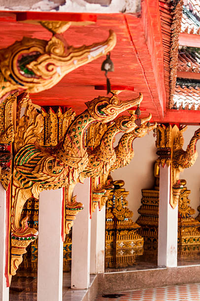istock Sulptures  mystical creature in the interior of a Buddhist temple 478025399