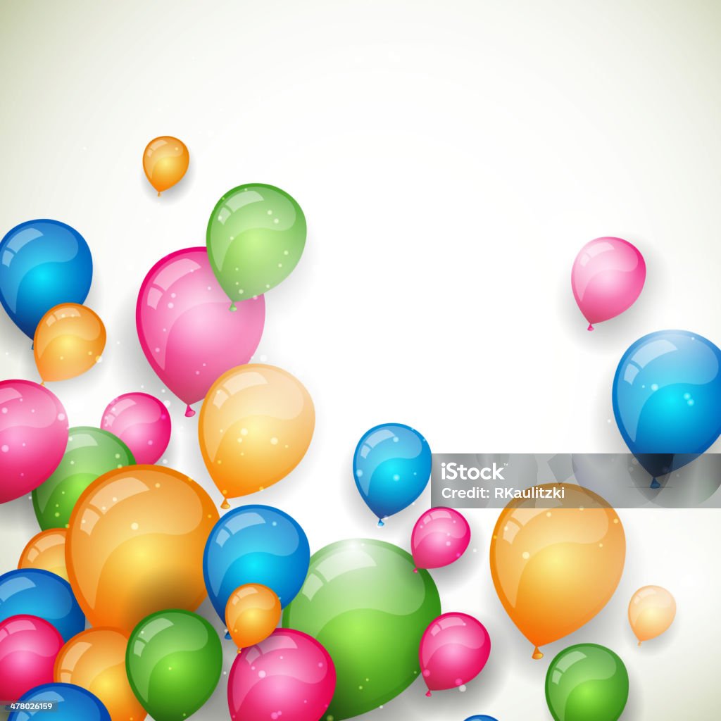 Vektor Hintergrund mit bunten Ballons - Lizenzfrei Abstrakt Vektorgrafik