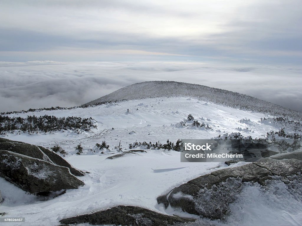 Moosilauke Gipfel auf einen Winter Tag mit einem Undercast - Lizenzfrei Appalachen-Region Stock-Foto