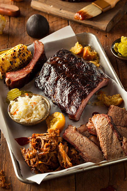 istock Barbecue Smoked Brisket and Ribs Platter 478028908