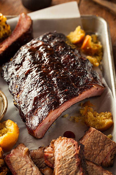 istock Barbecue Smoked Brisket and Ribs Platter 478028910