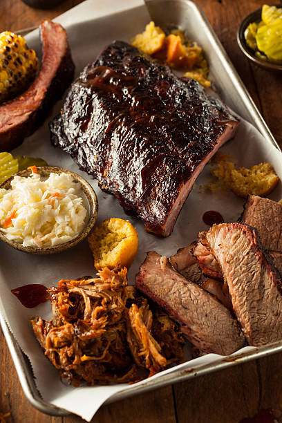 istock Barbecue Smoked Brisket and Ribs Platter 478028912
