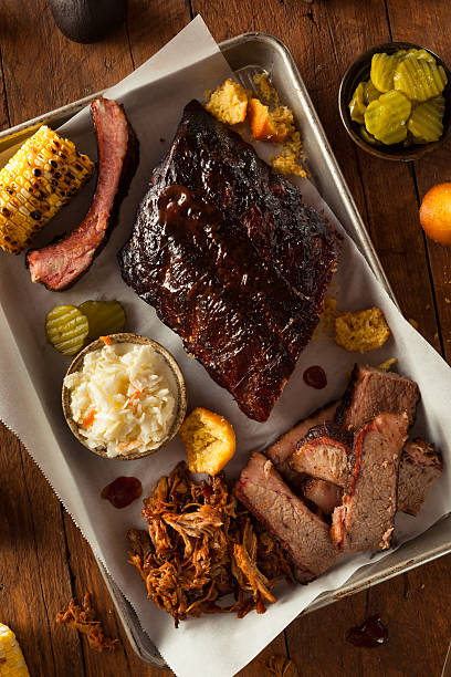istock Barbecue Smoked Brisket and Ribs Platter 478028942