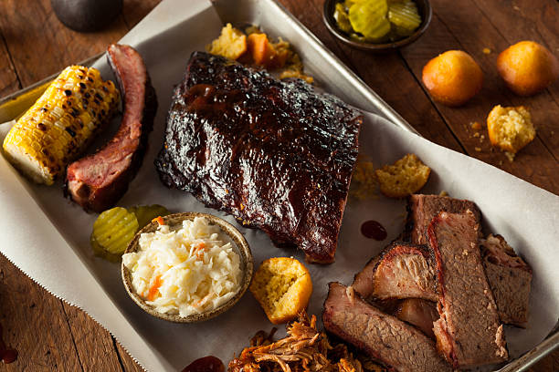 istock Barbecue Smoked Brisket and Ribs Platter 478028948