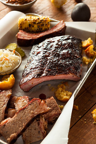istock Barbecue Smoked Brisket and Ribs Platter 478028950