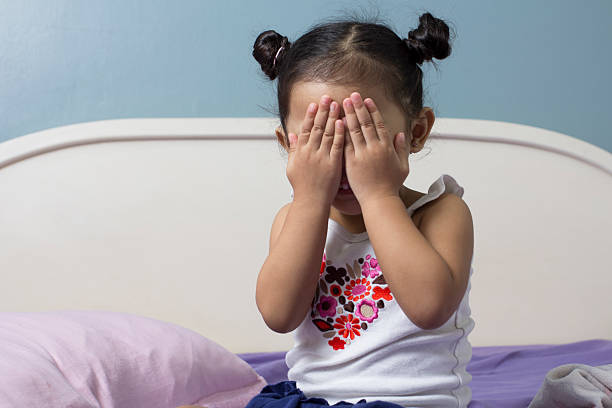 istock Toddler girl covering her face 478030365