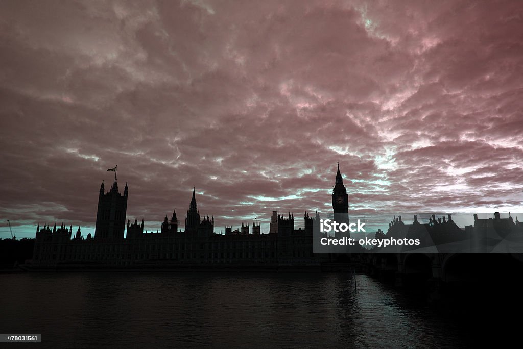 Casas del parlamento al atardecer - Foto de stock de Realeza libre de derechos