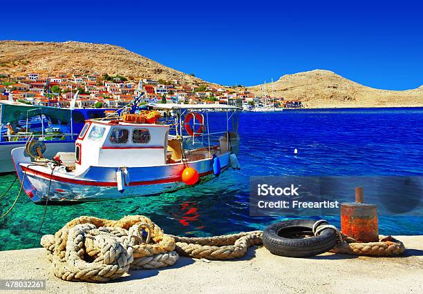 Traditional Greece Dodecanese Islands Stock Photo - Download Image Now - Aegean Sea, Architecture, Bar - Drink Establishment