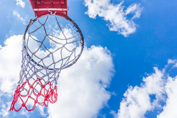 istock Basketball hoop on  blue sky 478032780