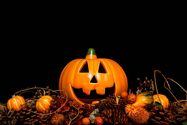 istock Halloween decoration on black background 478033731