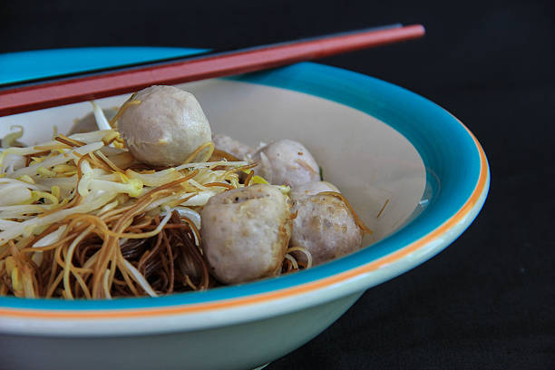 Thai noodle soup with meat