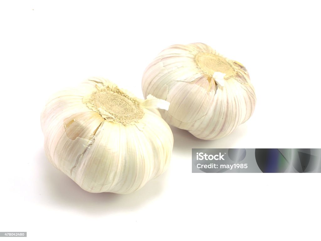 garlic isolated on white background 2015 Stock Photo