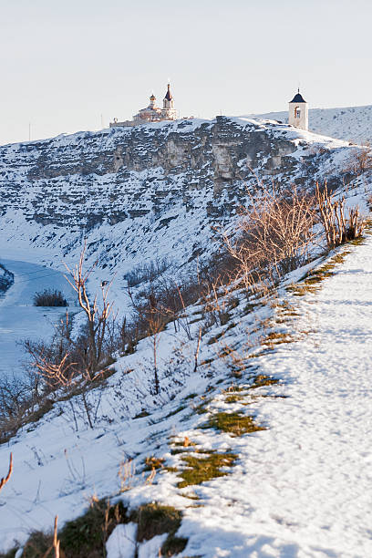 istock winter Orhei Vechi monastery. Moldova 478042689