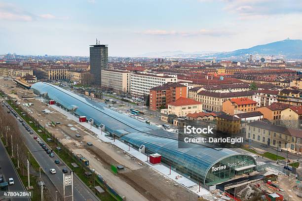 New Railway Of Porta Susa In Turin Aerial View Stock Photo - Download Image Now - Turin, Torino Province, Station