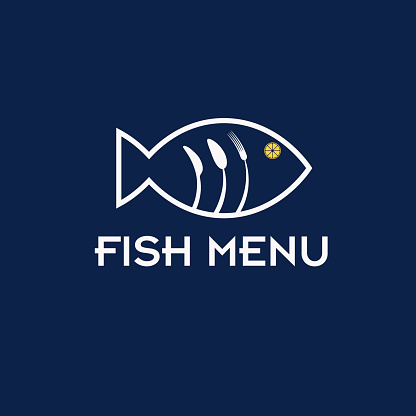 Fish Logo Menu Fish Menu Vector Design Template Stock Illustration - Download Image ...