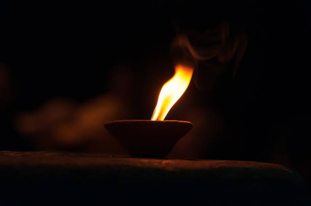 istock Candle for Ganga Aarti ritual 478047038