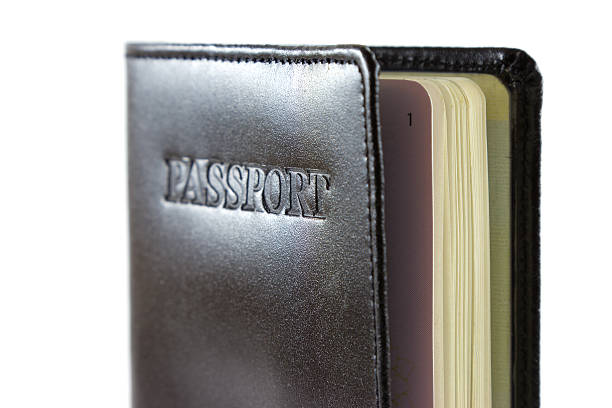 istock Closeup passport cover on isolated 478047909