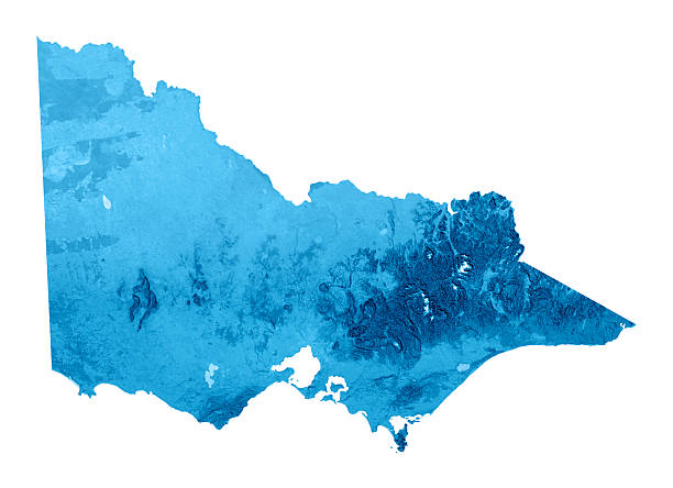 victoria carte topographique isolé - great dividing range photos et images de collection