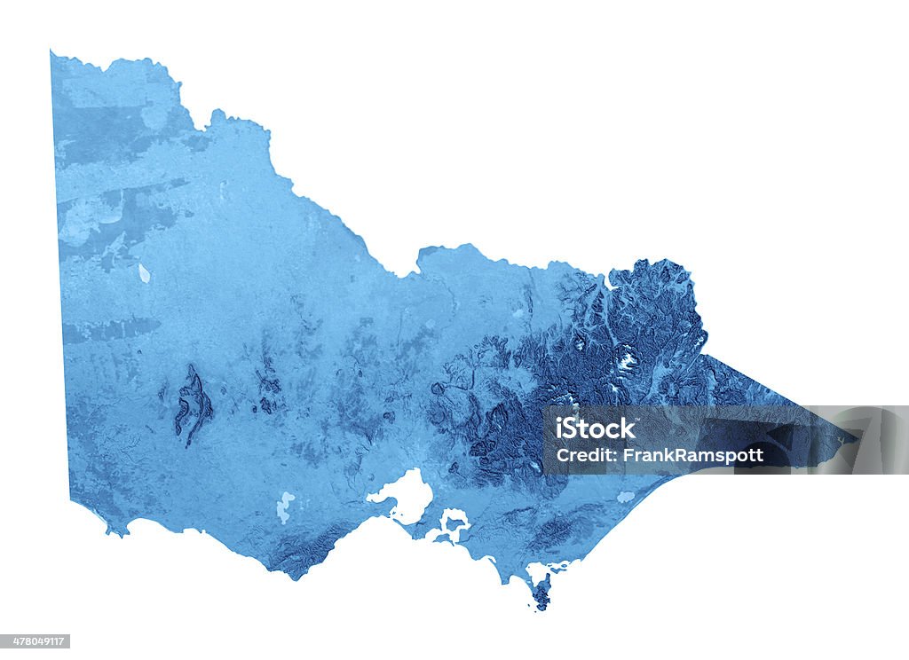 Victoria Topographic mapa isolado - Foto de stock de Victoria - Austrália royalty-free