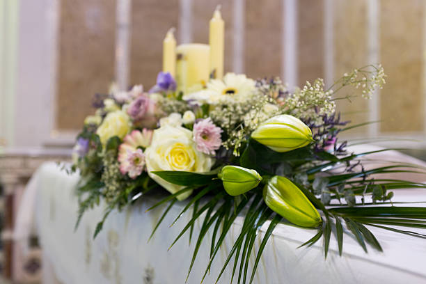 istock Wedding flowers in Church. Close up 478050482