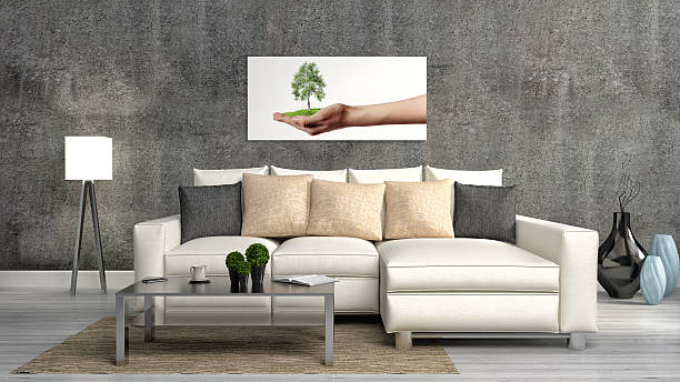 istock The concept of eco-friendly interior. Sofa, table, 478053346