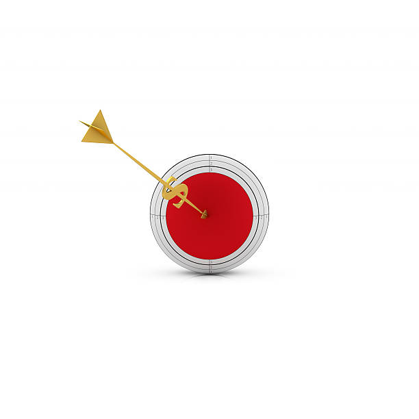 istock Business sphere. Goal. Golden arrow - dollar 478053694