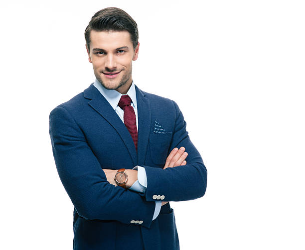 istock Happy young confident businessman with arms folded 478054016